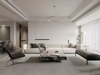 living room 3D model 91
