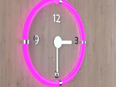 Wall Clock - Circle Light 3D model
