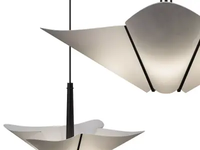  Kirigami 4 Light Adjustable Pendant Light Low-poly 3D model