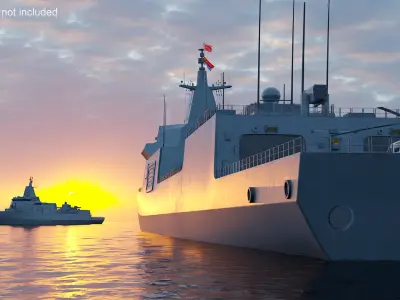  Type-055s Naval Destroyer with Harbin Helicopter 