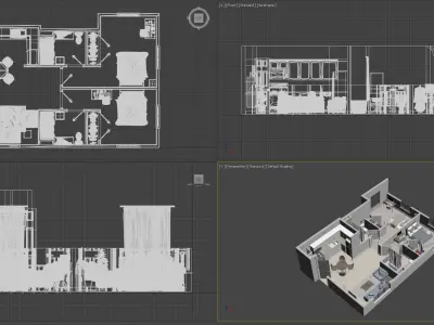 VRAY READY FLOOR PLAN 01 3D model