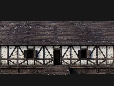 Old Medieval House Building 4K Textures GameReady 196 Low-poly 3D model
