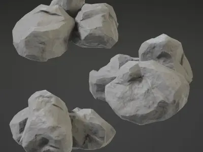 Stone Middle Low-poly 3D model