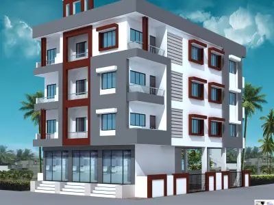 3D elevation of Apartment 3D print model