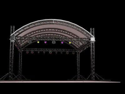  Dome Tent Truss Stage Light Truss Clamp 3D model
