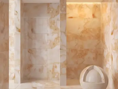 Marble wall 208 3D model
