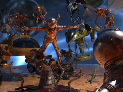 Space Creatures Pack 3D model