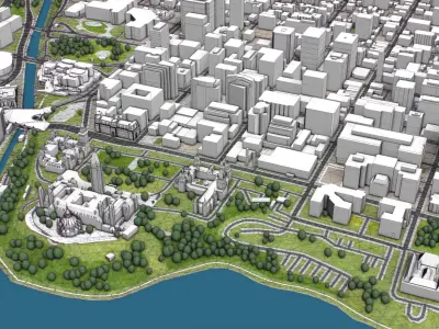 Ottawa Low-poly 3D model