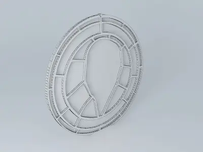 Marie Curie Medallion Stain Glass Window 3D model