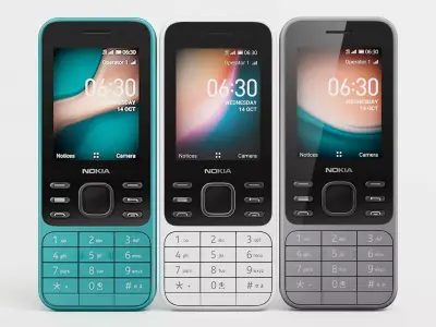 nokia 6300 all colours 3D model