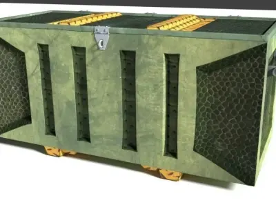 Sci-Fi Crate for Weapons or Cargo Low-poly 3D model