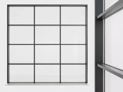 Panoramic glazing Stained glass 38 Low-poly 3D model