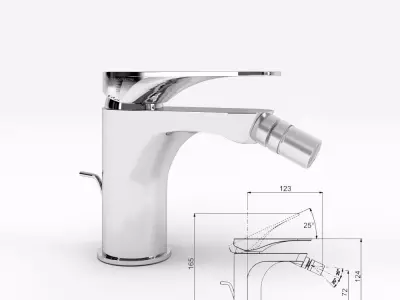 FIMA QUAD F3722 bidet mixer 3D model
