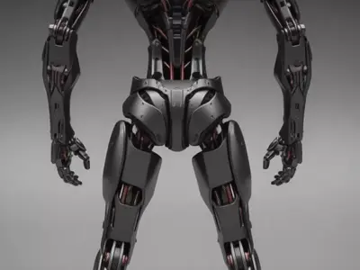 Cybernetic Titan Advanced Exoskeleton Warrior Low-Poly 3D Low-poly 3D model