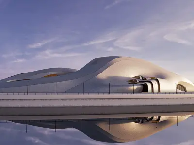 Futuristic building 45 3D model