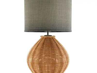 Woven Rattan Table Lamp 3D model