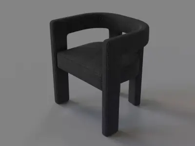 Stature Chair Black 3D model