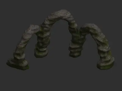 Triple Arch - Moss 1 Low-poly 3D model