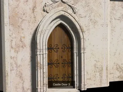 Architectural Castle Doors 3D Model Pack