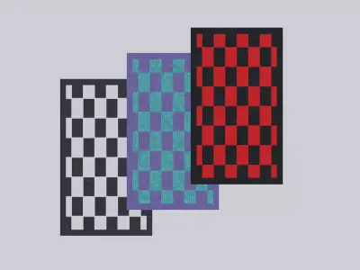 PBR Floor Mat Low Poly 3D Model Low-poly 3D model