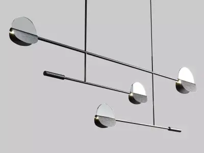 Bolia leaves pendant light Low-poly 3D model