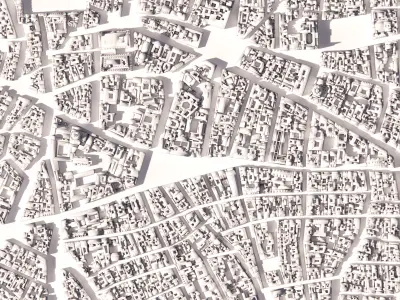 Madrid Centro - Detailed 3D City Model - LOD2 3D Printing Ready 3D model
