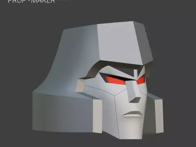 DIY Transformers G1 Megatron Helmet EVA Foam Template 3D model