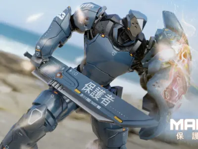 LOW POLY ROBOT - MARS Low-poly 3D model