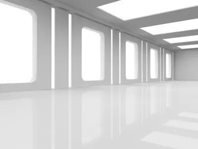 Sci Fi Warehouse 3D model 13