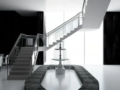 Revit Office building interior design 3D model