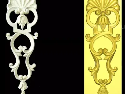  Decorative patterns frames  CNC machine output 3D model