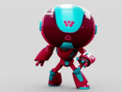 TOY BOT BENDY  RIGGED 3D model