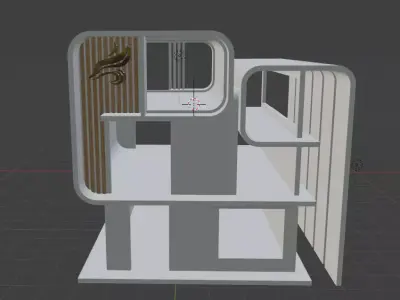 3D Curvy House Modern 3D print model