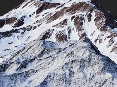 Snowy Mountain 04 3D model