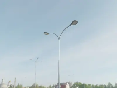 Street Light 15 version 10 6m with pole 4 Low-poly 3D model