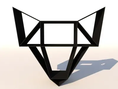 Fox Shelf Low-poly 3D model