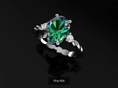 Engagement ring 3D Model Pack