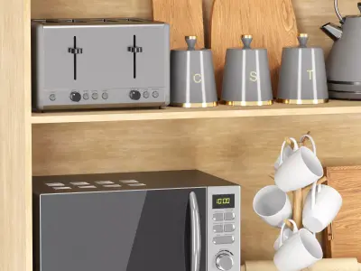 Kitchen accessories set 03 3D model