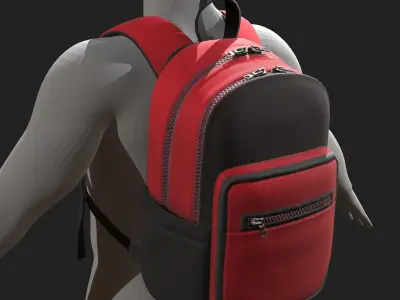 Backpack Camping Generic military human bag storqge  Low-poly 3D model