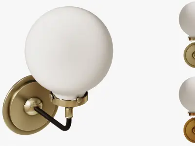 wall light bistro globe collection 3D model