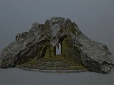 Skull Gate 1 Low-poly 3D model