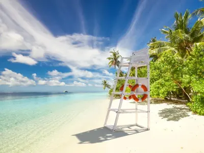 Vintage Lifeguard Beach Chair 3D model