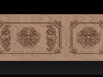 Carved door for CNC router 3D print model