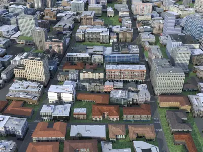 City 92 Low-poly 3D model