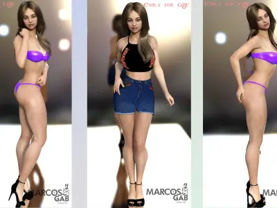 Emily for Genesis 8 Female 3D model