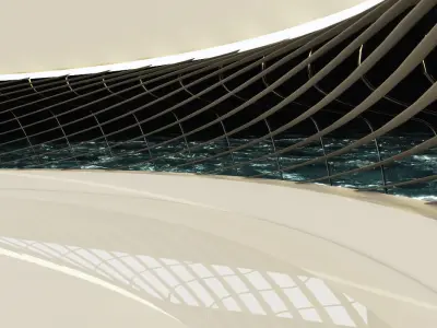 Sci-fi parametric structure 3D model