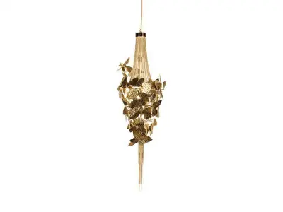 Pendant-lamp-mcqueen-luxxu gold leaf hanging lamp 3D model