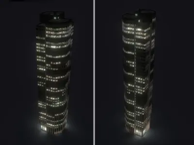 Kings Reach Tower London Low-poly 3D model