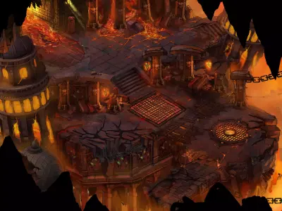 Magma Rift - Upper Entrance Gate 01 3D model
