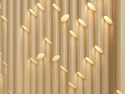 cardboard pipe design 3d model Low-poly 3D model